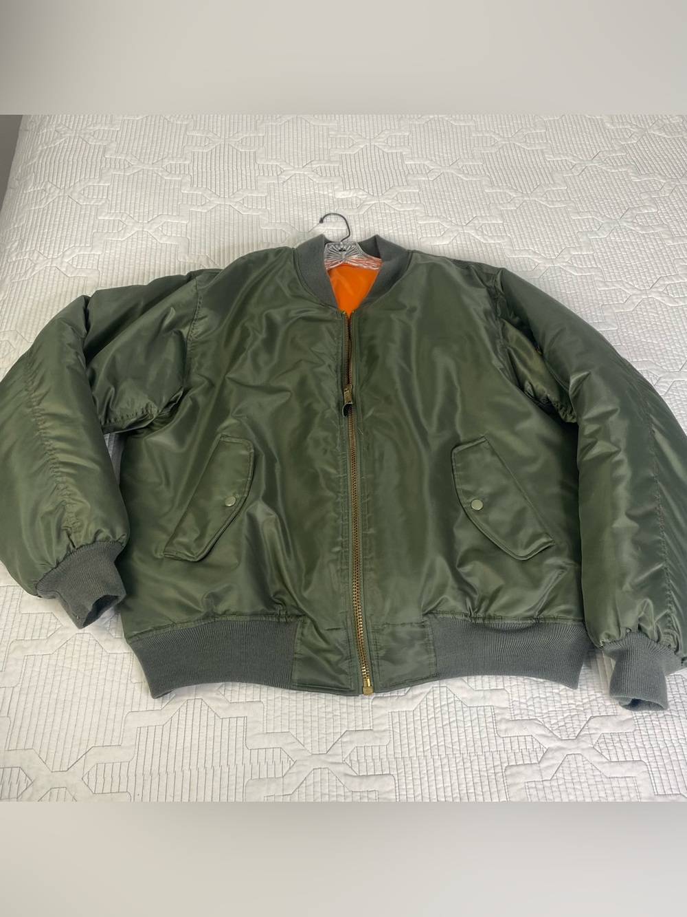 Vintage Rothco MA-1 Bomber Jacket Mens 2XL Green Reversible Aviator Flyers